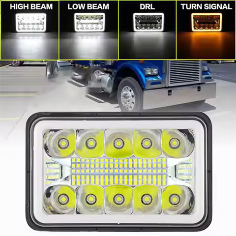 Crystal Clear Led Drl Light Bulb 4Inch By 6Inch Sealed Headlight Head Light Lamp 6X4 Truck Motocross