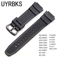 Silicone Strap for-Casio AE-1000w AQ-S810W SGW-400H / SGW-300H Rubber Watchband Pin Buckle Strap Wat