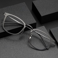 Ultra Light Pure Titanium Glasses Frame Fashion Square Eyewear Men Women Big Face Spectacles 88009