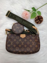 《香港旺角實體店✅》LV  路易威登 五合一 Multi Pochette Accessoires 老花 斜挎包 (支持7間銀行免息分期）