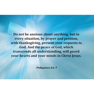 Bible Verse Wall Art: Philippians 4:6-7 Do not be anxious