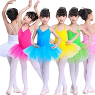 Kids Girls Ballet Tutu Dress Dance Costume Dancewear gymnastics leotard sleeveless