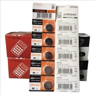 5PCS Button Battery CR1632 Lithium Coin Cell Batteries 3V LM1632 BR1632 ECR1632 CR 1632 Electronic W