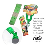 3M™ Scotch-Brite™ PVA Quick Dry Sponge Mop W3, Green with Refill Pack - 4 clicks(Do check your mop before checking out)
