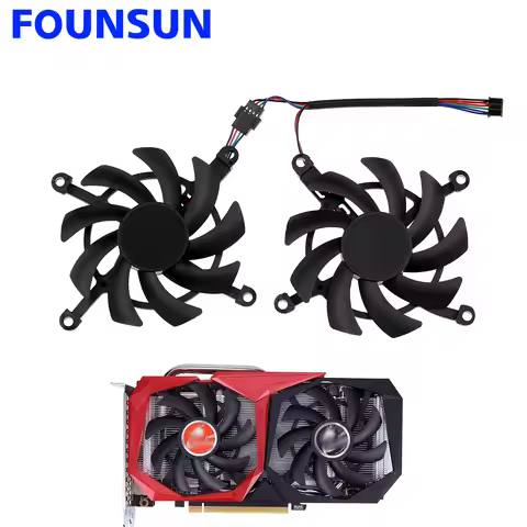 2PCS/LOT 4Pin Replace Cooling Fan For COLORFUL GeForce GTX 1660Ti 1650 1660 SUPER RTX 2060 2060 SUPE