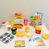 Longguo Supermarket Cash Register Toy Milk Cash Machine Set Children Birthday Gift Children Cash Reg