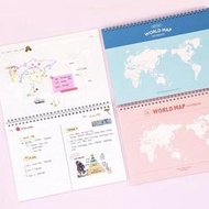 ◎。Bafa。◎ 韓國indigo~ World Map 空白世界地圖 B5 歷史地理 學習幫手 方格筆記本