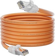Ethernet Cable 50ft, Cat 7 Outdoor Cable SFTP Triple Shielded Ethernet Cable Indoor, High-Speed 10Gb