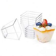 100/75/50/40/30/25/20/15/10/5pcs 60ml Reusable Transparent Mini Dessert Cups (Dessert Photography Cu