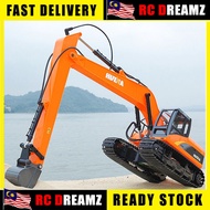 HUINA 1551 Rc Excavator long arm metal bucket 1:14 Remote Control Excavator Complete set Penggali Ba