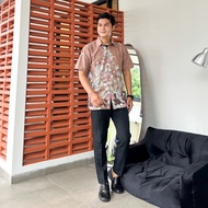 WK 04,900 JAVA BEAUTIFUL BATIK BLOUSE 900 ll MEN'S BATIK TOP ll BATIK HEM ll MEN'S BATIK CLOTHES