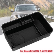 Custom Fit Armrest Central Storage Box with Cup Holder for Nissan Patrol Y62 Ti-L 2010-2020 Single B
