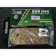 CZ Chain 520 DZX X Ring Chain Gold