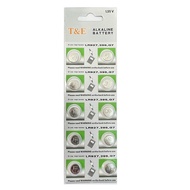 [SG] T&E AG7 SR927SW LR927 395 Alkaline Button Battery (10 Pieces)