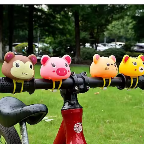 Mountain Bike Horn for Boys and Girls, Cartoon Design with High Decibel Sound, Lightweight Bicycle A