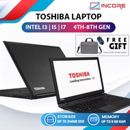 Toshiba INTEL I3 I5 I7 4TH 5TH 6TH 7TH GEN LAPTOP 2GB 4GB 8GB RAM HDD SSD Budget Notebook Komputer M