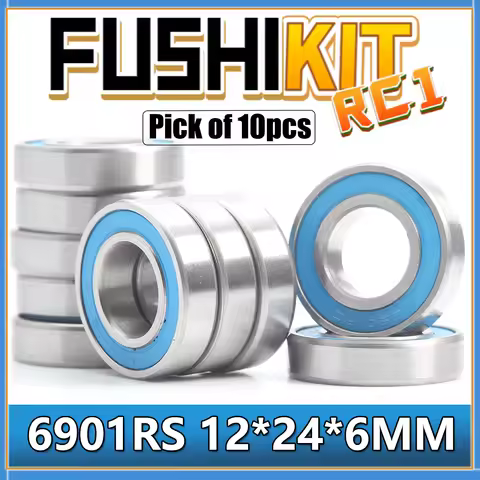6901RS Bearing 10PCS 12x24x6 mm ABEC-3 Hobby Electric RC Car Truck 6901 RS 2RS Ball Bearings 6901-2R
