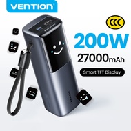 【CCC】Vention 27000mAh 200W Powerbank Detachable USB-C Lanyard  PD Fast Charge Smart TFT ScreenOutput