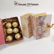 50pcs Kotak Doorgift Kahwin Book Shaped Doorgift Box Wedding Gift Box Door Gift Kahwin Goodies Coklat Candy Box