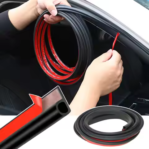 1pc Universal Car Door Seal Strip P Type Weatherstripping Soundproofing Anti-dust Seal Edge Trim Car