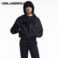 KARL LAGERFELD - CARA LOVES KARL CROPPED DENIM JACKET 226W1464 เสื้อแจ็คเก็ตยีนส์