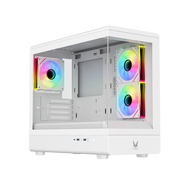 Invasion LT-360 M-ATX Gaming Casing -(Black/White)(With FlashLux Fans)