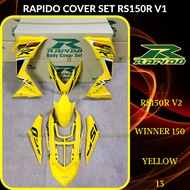 RAPIDO COVER SET RS150R/RS150 V2 V3 WINNER150 (13) YELLOW (STICKER TANAM/AIRBRUSH) COVERSET