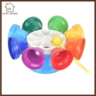 YELGIRL ​Children's Musical Tambourine​, 8 Tone ​Rainbow Hand Bells​, Convenient ​Rainbow Diatonic B