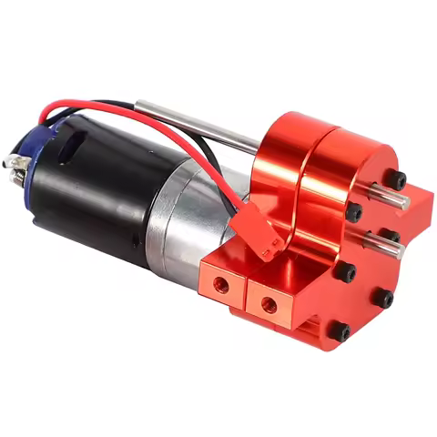 Practical 370 Brushed Motor+Alloy Heat Sink Gear Box Set with Steel Gears for WPL Henglong C14 C24 B