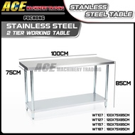 [ Stainless Steel Working Table ] 3-6 Feet 2 Tier Oven Table Fully Stainless