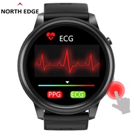 NORTH EDGE E102 GLU BP HR smartwatch ผู้ชายผู้หญิง ECG แคลอรี่นาฬิกาติดตามฟิตเนสกีฬาข้อมูล Bluetooth