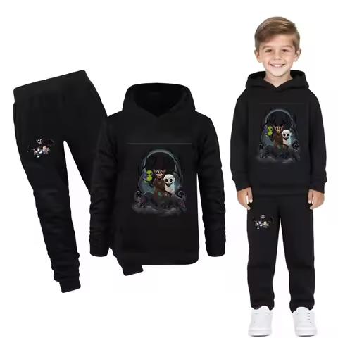 99 Nights in The Forest Costume Kids Hoodie Animal Deer Owl Print Sweatshirt Top Pants 2pcs Streetwe