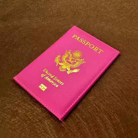 Travel Essentials USA Passport Cover Woman Cute Pink Personalized Passport Holder designer Travel Pa