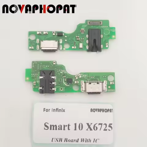 For Infinix Smart 10 X6725 / 10 Plus X6725B USB Dock Fast Charger Port Audio Jack MIC Flex Cable Cha