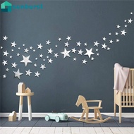 20pcs/set Star Shaped Acrylic Mirror Wall Stickers / 3D Starry Reflective Waterproof Mirror Stickers For Kids Bedroom Wall Decor / DIY Living Room Background Wall Stickers