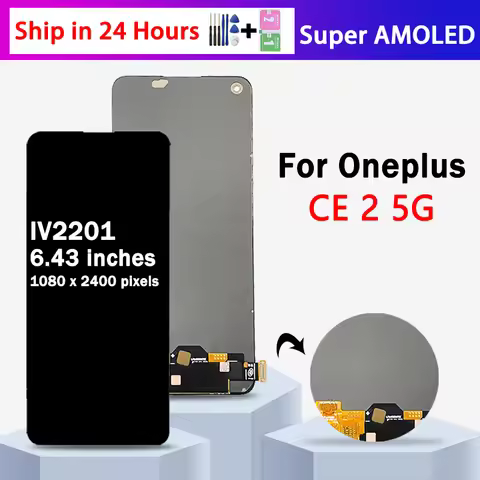 Super AMOLED For OnePlus Nord CE 2 5G LCD Display Touch Screen Digitizer Panel Assembly For 1+Nord C