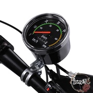 JONY Mechanical Bike Computer, KPH Display Bike Accessories Analog Speedometer, Durable Easy Install