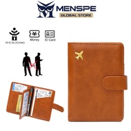 MENSPE Men Wallet RFID Card Case Soft PU Wallet Business Wallets Passport Holder Coin Bag Zipper Mul