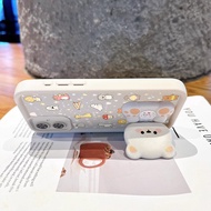 3pcs( Cute animals phone Case+Lanyard+Stand) Suitable For Moto G64 Phone Case Cover Made From Comfor