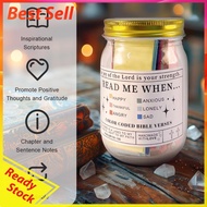 Bible Verse Jar Gratitude Jar Color Coded Blessings Jar 60 Cards Give The Comfort of God\'s Best Chr