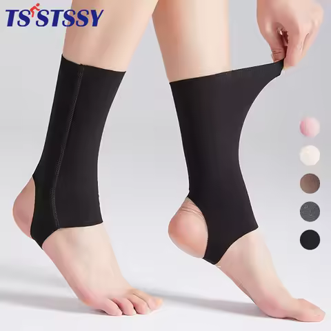 1Pair Open Heel Ankle Sleeves Elastic Light Ankle Support Sleeve Breathable Ankle Wrap Joint Support