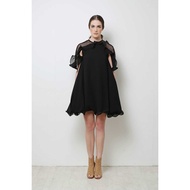 Jolie Clothing Kero Ruffle Dress / Midi Dress / Black Dress