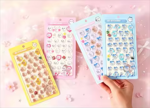 Chiikawa BONBON DROP Cute 3D Decorative Decals Waterproof Adhesive Sticker for Phone Case Laptop Wat