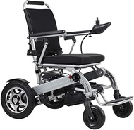 Electric Wheelchair Folding Lightweight 50 lbs with Batteries Heavy Duty Supports 360 lbs Aircraft Grade Aluminum Alloy Frame More Strength,12" Rigid Rubber Tyre Wheel More Stable