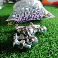 SKRU & NUT UNTUK NUMBER PLAT MOTOR { 1SET/ SKRU & NUT }