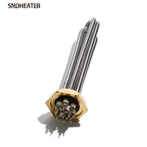 SNDHEATER DC Immersion Heater Tube 24V 36V 48V G1 1/4" DN32/41mm Thread Tubular Heating Element 600W
