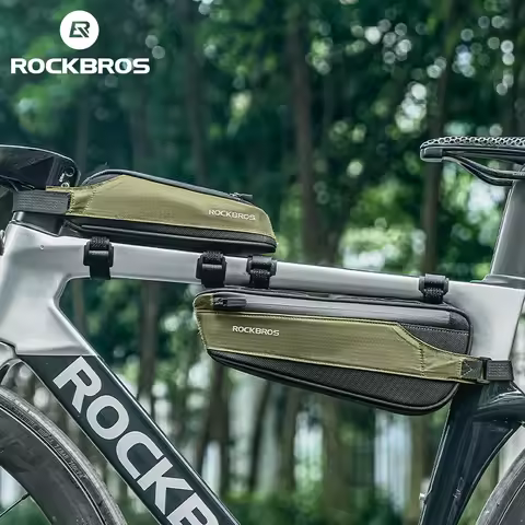 ROCKBROS Bicycle Tube Bag 1.4L Large Capacity Portable Lightweight Reflective Bicycle Combo Bag Set 