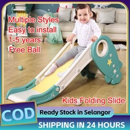 Slide For Kids Playground Kids Gelongsor Kanak Kanak Slide Swing Basketball Hoop Indoor/Outdoor Colo