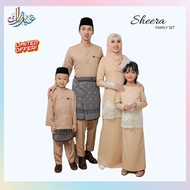 (NUDE KURUNG MODEN SHEERA) SET FAMILY RAYA 2022. BAJU RAYA SEDONDON IBU ANAK. SET IBU AYAH DAN ANAK.