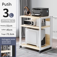 Rak Susun Serbaguna Rak printer Rak dapur Multi-Lapisan Dengan Roda Bisa dipindahkan